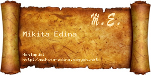Mikita Edina névjegykártya